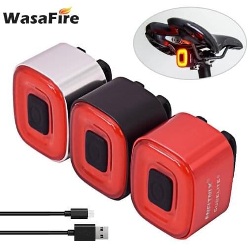 Smart Bike Sensor Brake Tail Light LED USB Rechargeable Bicycle Taillight Auto On/Off Ultra Bright Cycling MTB Rear Light