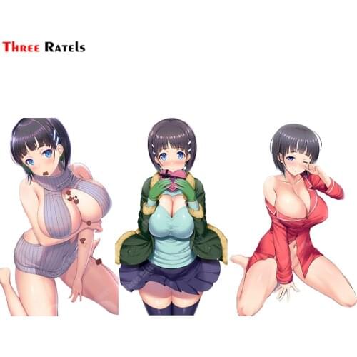 Three Ratels A647 Anime Game Kirigaya Suguha Sword Art Online Sexy Girl For Guitar Motorcycle Decal Waterproof Car Sticker