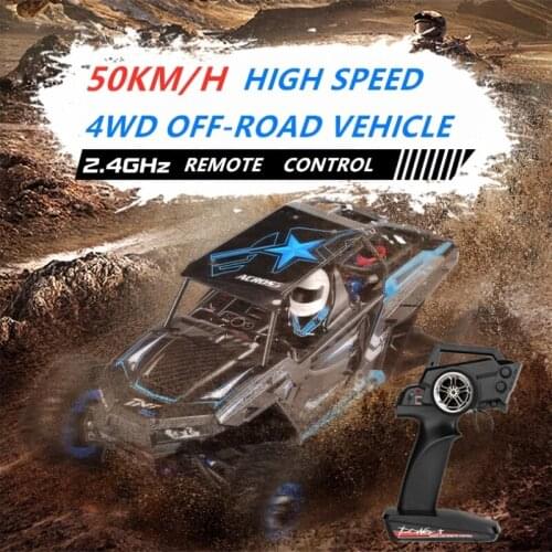 Powerful 4WD 50KM/H High Speed Racing RC Off-road Truck Large Torque Angle Independent Suspension Shock Absorber RC Climb Buggy