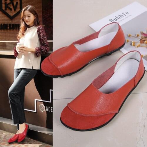 High quality pu flats women shoes solid casual 2021 summer shoes slip-on comfortable woman flats platform female shoe plus size