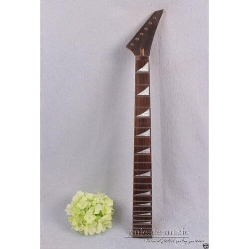 1pcs electric guitar neck maple 24 fret 25.5'' Truss Rod rose Paste Paper #756