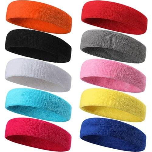 1Pc Wide Prevent Sweat Head Band Women/Men Cotton Sweatband Headband Sport Yoga Gym Running Stretch Hair Head Band Cycling