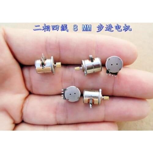 10 Pcs 3-5v Dc 2 Phase 4 Wire Dia 8mm Dc Stepper Motor Micro Stepping Motor for Digital Products Camera Size 8*9.5mm