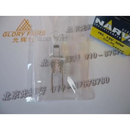 10pcs,NARVA HLL 12V50W 55928 lamp,12V 50W G6.35 halogen tungsten bulb