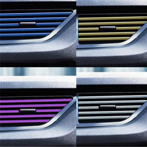 10 pcs/set Car Air Conditioning Air Outlet Decoration Strip U Type High Quality Car Decoration Interior Mouldings