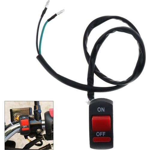 12V Motorcycle Handlebar Switch Universal ON-OFF Button Headlight Flame Rollout Motorbike Switch