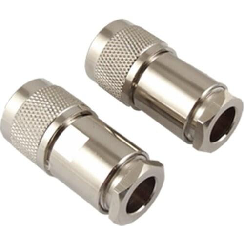 2 Pcs N Type Male Clamp RG8 LMR400 RG165 RG213 7D-FB RF Coaxial Connector