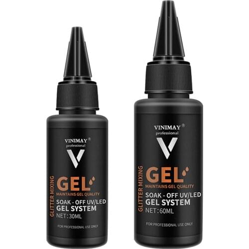 30ml/60ml Soak Off UV LED Gel System Mixing Gel Cleaning Top Coat Gel For Any Gel Nail Polish