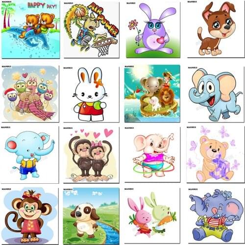 3d diamond embroidery diamond mosaic Cartoon animal pictures of rhinestones hobbies and crafts material for handmade ABC403