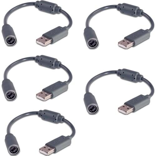 5 Pcs USB Converter Cable for 360 Converter Adapter Wired Controller PC USB Port Cable for PC USB Port Connecting