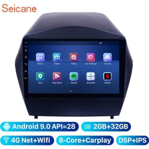 Seicane 2din Android 9.0 GPS Car multimedia Player For Hyundai IX35 2009 2010 2011 2012 2013 2014 2015 support wifi Bluetooth