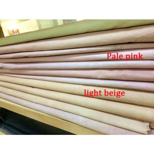 Pale pink Genuine Pig grain skin leather material sale by whole piece
