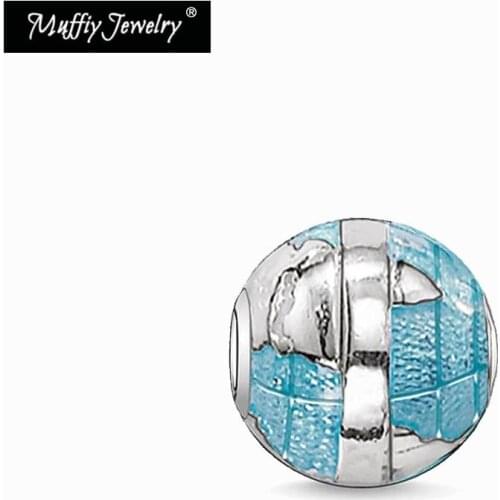 Globe Charm Beads,Karma Europe 2017 Brand New Good Glam Jewelry Fit Key Necklace Bracelet,Earring, Soul Silver For Women