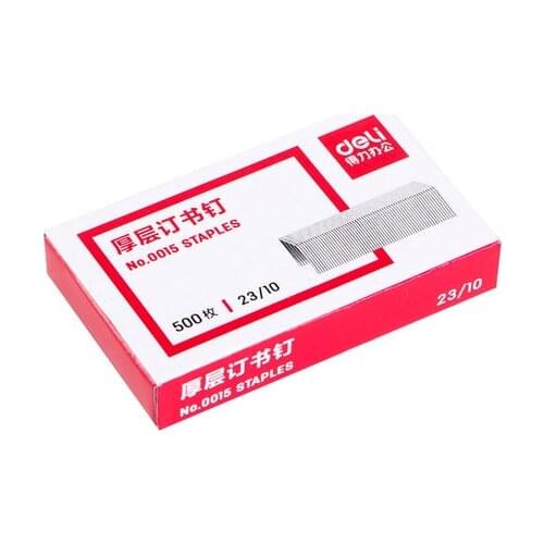 Deli 0015 Heavy Duty Thick Staple 23 / 10 Staple Can Be Used For 60 Pages 500Pcs/Box