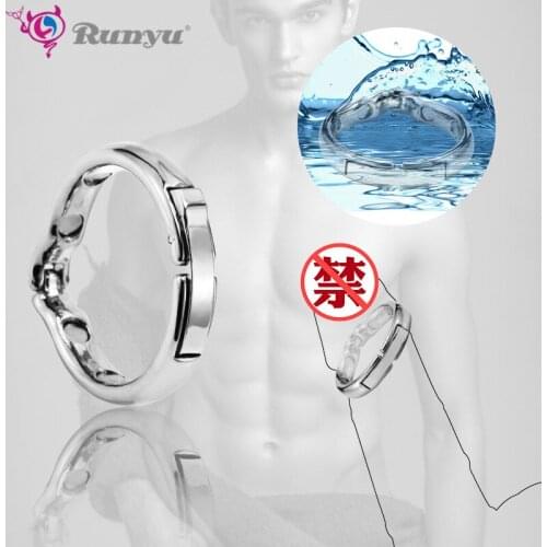 Good for Male Metal Foreskin Correction Penis Ring Adjustable Size Glans Physiotherapy Ring Circumcision Ring V Type Cock Ring