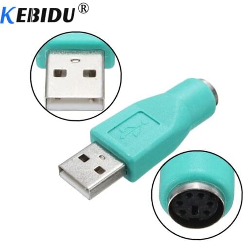 Kebidu PS2 interface converter PS / 2 to USB adapter head to USB port USB switch keyboard / mouse plug