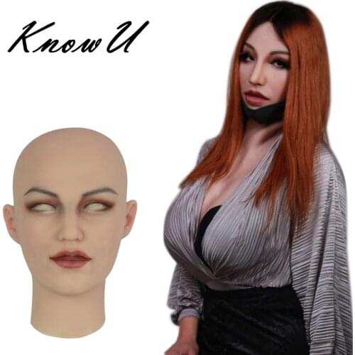 KnowU Ann-mask Permanent Makeup Realistic Female Headgear Crossdresser Cosplay Shemale Transgender
