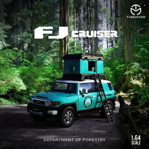 **Pre-order** Time Micro 1:64 Toyota FJ Forest Park w/Roof Camping Diecast Model Car