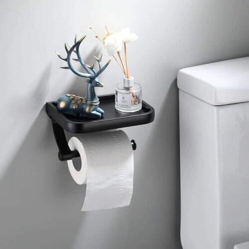 Wall Mount Roll Paper Storage Rack Multi-function Toilet Paper Holder Rack Bathroom Rack Shelf Stainless Steel Towel Roll Shelf
