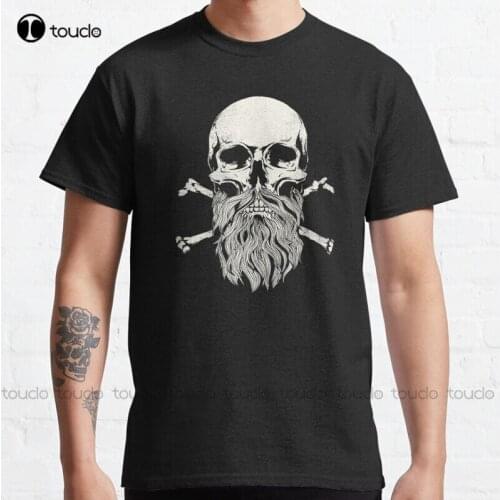 New Bearded Skull Skull Skeleton Death Halloween Classic T-Shirt Women Mens Tshirts Graphic Cotton Tee Shirts S-5Xl