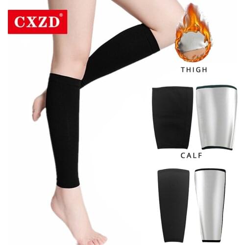 CXZD New Women Shapers Sweat Sauna Slimming Leg Sleeves Body Shaper Trimmer Thigh Control ion coating Shapewear Weight Loss Sets