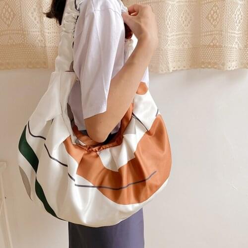 Hylhexyr 2020 New Woman‘s Single Shoulder Bag Fashion Dumpling Type Handbags Geometric Pattern Tote Bags Large Capacity For Girl