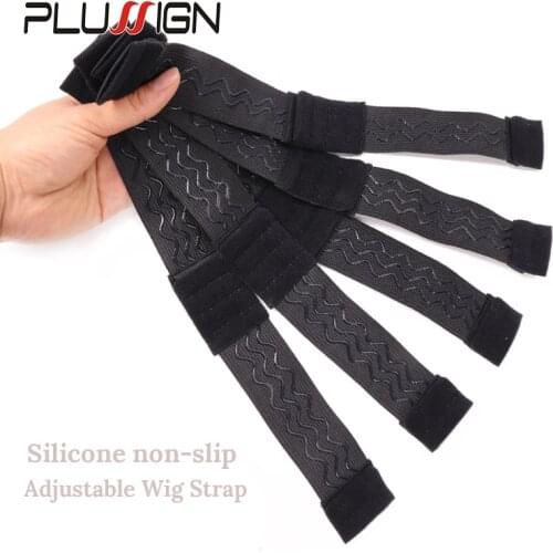 Plussign Adjustable Wig Band For Holding Wigs Non Slip Wig Band 1-3Pcs Black Adjustable Elastic Band For Wigs Making