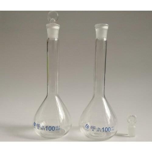5ml to 1000ml Various Capacity Clear Glass Volumetric Flask with Stopper, the Quantitative Bottle
