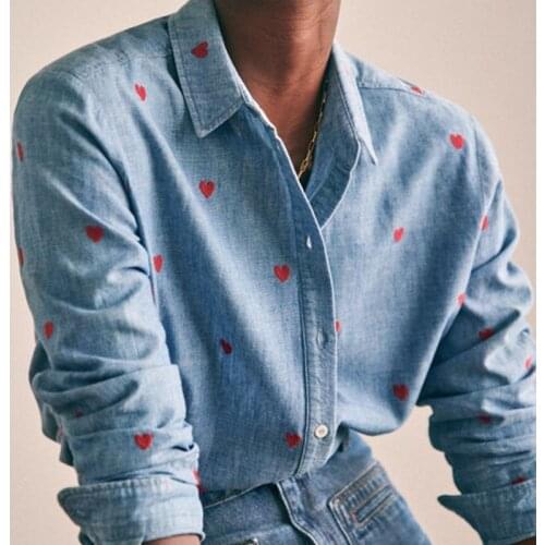 QIWN Women's Shirts With Embroidery