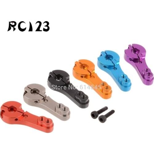 RC Car Steering Servo Half Arm Horn 24T Torque Aluminum Metal Futaba HD Black \ Red \ Gold \ Grey \ Purple\Blue NEW ENRON