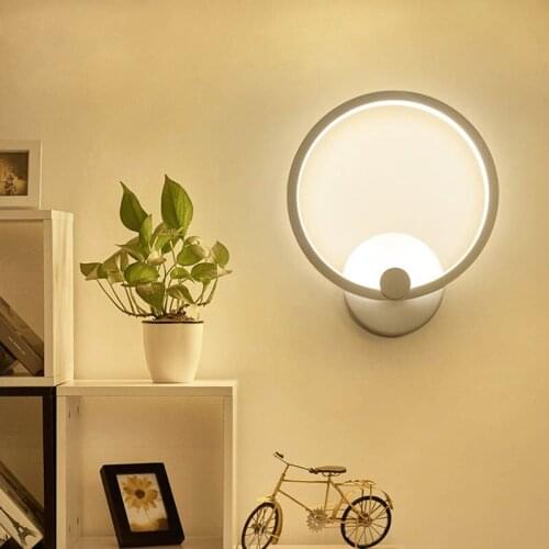 LED Modern Wall Lamp Bedroom Reading Lamp Wall Light Ring Shade for Indoor Living Room Corridor Hotel Room Lighting Decoration
