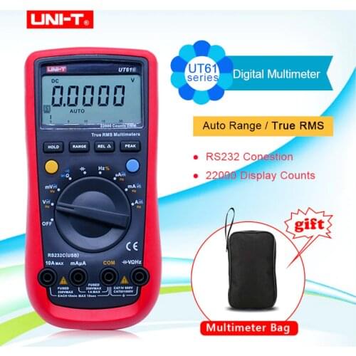 UNI-T UT61A UT61B UT61C UT61D UT61E Digital Multimeter true rms AC DC Meter Software CD & Data Hold Multitester+Gift