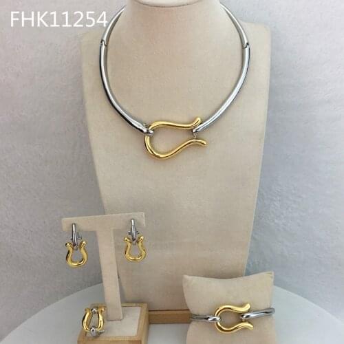 Yuminglai Dubai Fine Jewlery Classic Jewelry Sets Necklace for Women FHK11254