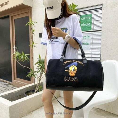 Women Duck Waterproof Travel Bag Unisex Large Capacity Packing Cubes Portable Luggage Bag Travel Accessories Original Disney