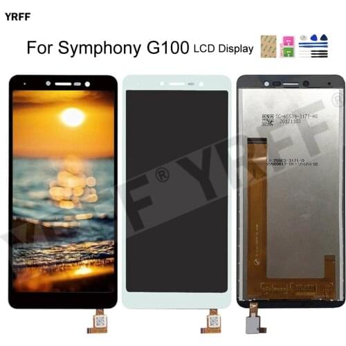 LCD Display Touch Screen Digitizer For Symphony G100 LCD Screens Assembly Panel Sensor Phone Repair Sets Tested