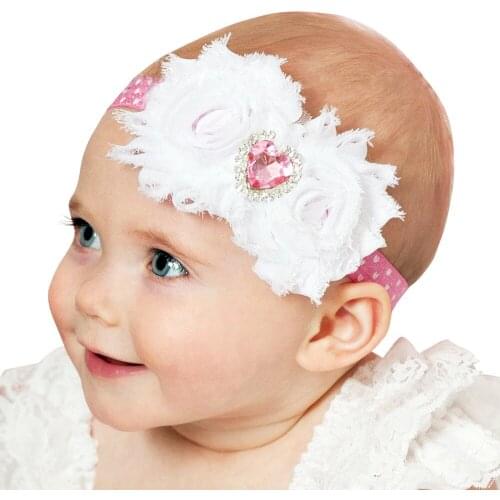 1 Pieces Baby Girl Headband Infant Hair Cloth Newborn Tiara Headwrap Gift Toddlers Bandage Ribbon Love Crystal Headwear