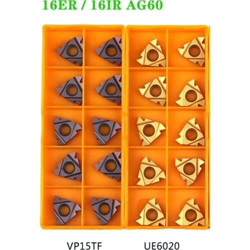 10pcs MMT 16ER 16IR 11IR 11ER AG60 VP15TF US735 UE6020 Carbide Insert CNC Lathe Thread Turning Tools Slotting Blade Cutter Tool