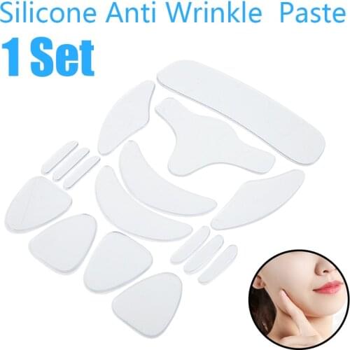 16Pcs Silicone Face Eye Forehead Anti Wrinkle Patch Reusable Lifting Pad Face-lifter Slim Patches For Face Eye Skin Care