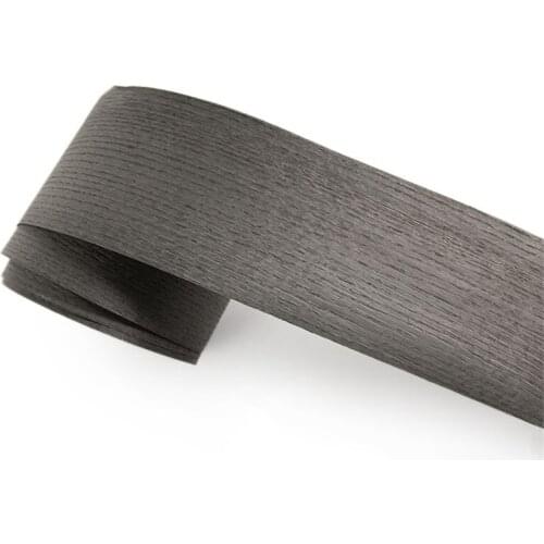 2x Natural Genuine Dyed Black Oak Wood Veneer for Furniture about 15cm x 3m 0.5mm Straight Grain Q/C
