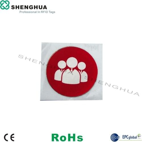 6pcs/pack Custom Logo printing Dia25mm white NFC sticker nfc paper label for time attendance management