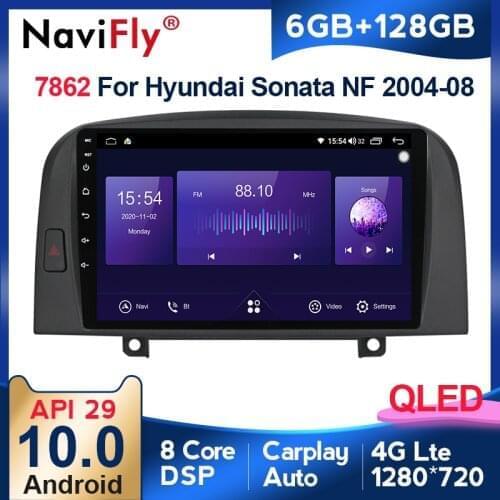 6G + 128G QLED 4G LTE Carplay Android 10 for Hyundai SONATA NF 2004-2008 Car Radio Multimedia Video Player Navigation GPS 2 din