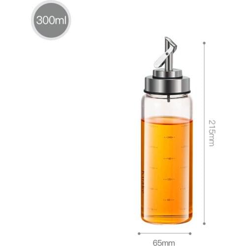 "Auto Flip Olive Oil Dispenser Bottle 300ml Glass Oil Bottle Cruets No Drip, Oil Container for Vegetable Olive Oi
