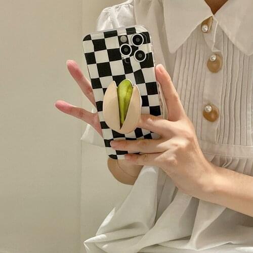 Pistachio Bracket Design Mobile Phone Cases for iPhone 12PROMAX 11 Pro Max XR XS 7PLUS 8 Plus XS Soft TPU Shell