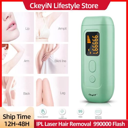 CkeyiN IPL Permanent Hair Removal Device 990000 Flash Laser Hair Epilator Home Hold Mini Depilatory Remover Skin Beauty Device