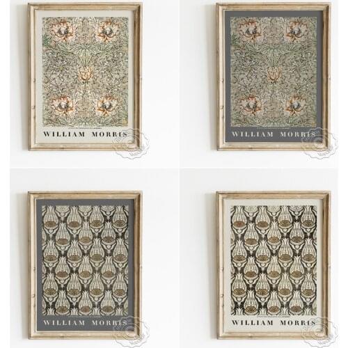William Morris Exhibition Museum Poster, Honeysuckle Exquisite Wall Picture, Decorative Furnishing Fabric Vintage Home Decor