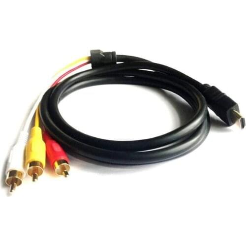 USB to RCA Cable USB2.0 Male to 3 RCA Male Coverter Stereo Audio Video Cable Television Adapter Wire AV A/V TV Adapter