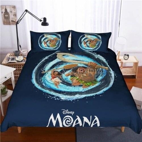 Disney Moana Bedding Set Duvet Cover Single Twin Queen King Size Bedroom Decoration Cartoon Boy Girls Children Bed Gifts