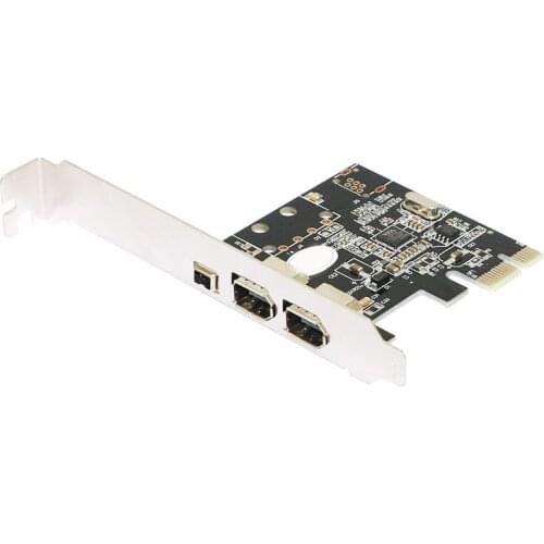 PCI-E 1X To 1394 Card 3 Port DV HD Video Capture Card Pcie To 1394A 6Pin 4Pin Port Adapter Card for Desktop PC Hot-Swap