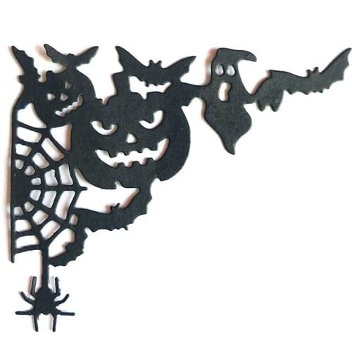 MEET HUANG Halloween Pumpkin Corner DIY Craft Metal Cutting Die Scrapbook Embossed Paper Card Album Craft Template Stencil Dies
