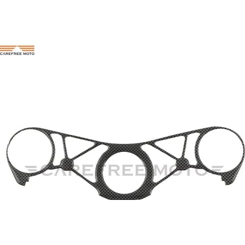 Motorcycle Carbon Fiber Pattern Top Triple Clamp Yoke Sticker case for YAMAHA YZF1000 YZF R1 2009-2013